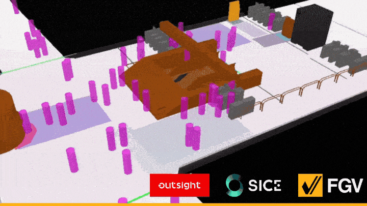 Outsight real-time people flow monitoring in Luceros Station